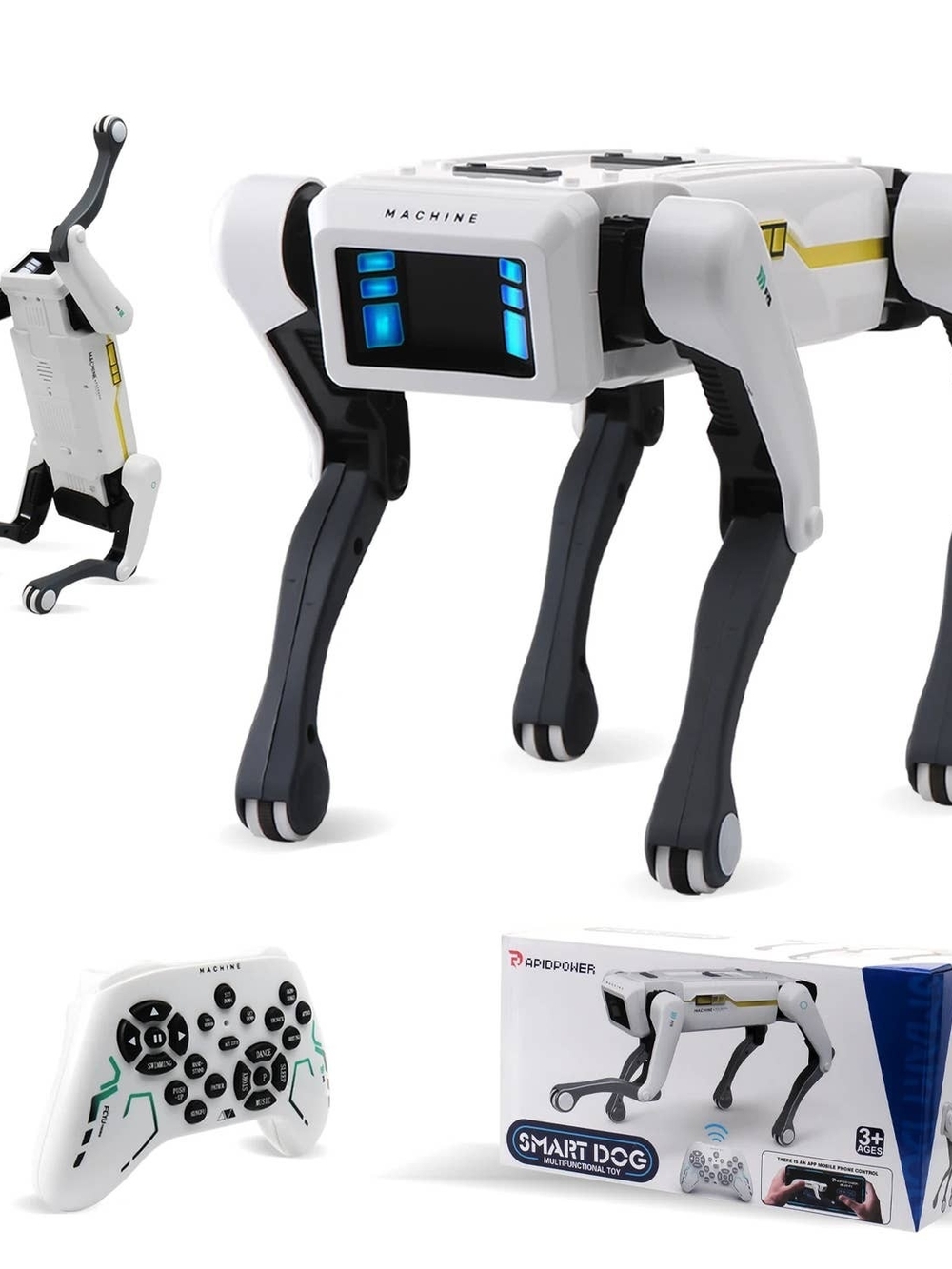 Smart Dog Robotic Pet - White and Black Interactive Robot